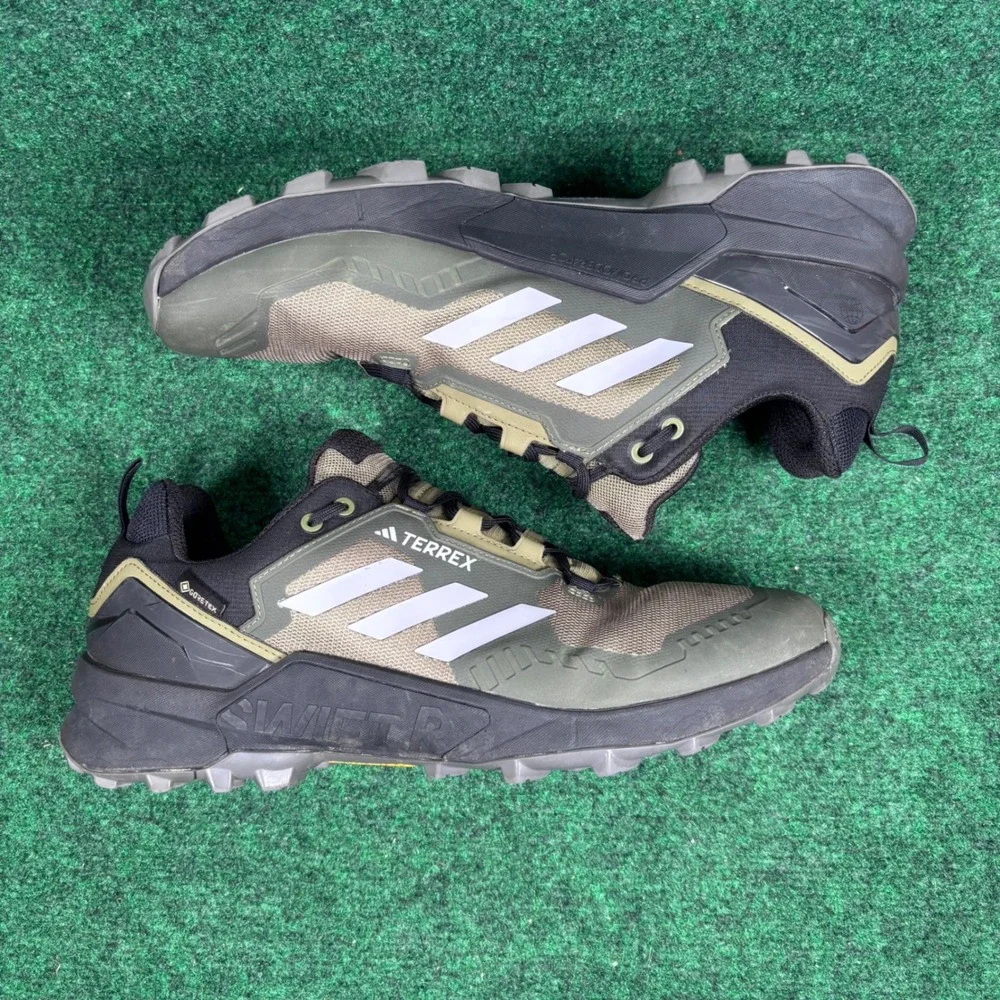 Adidas Terrex Swift R3 GTX Mens Olive Green Hiking Shoes HR1312 Size 13